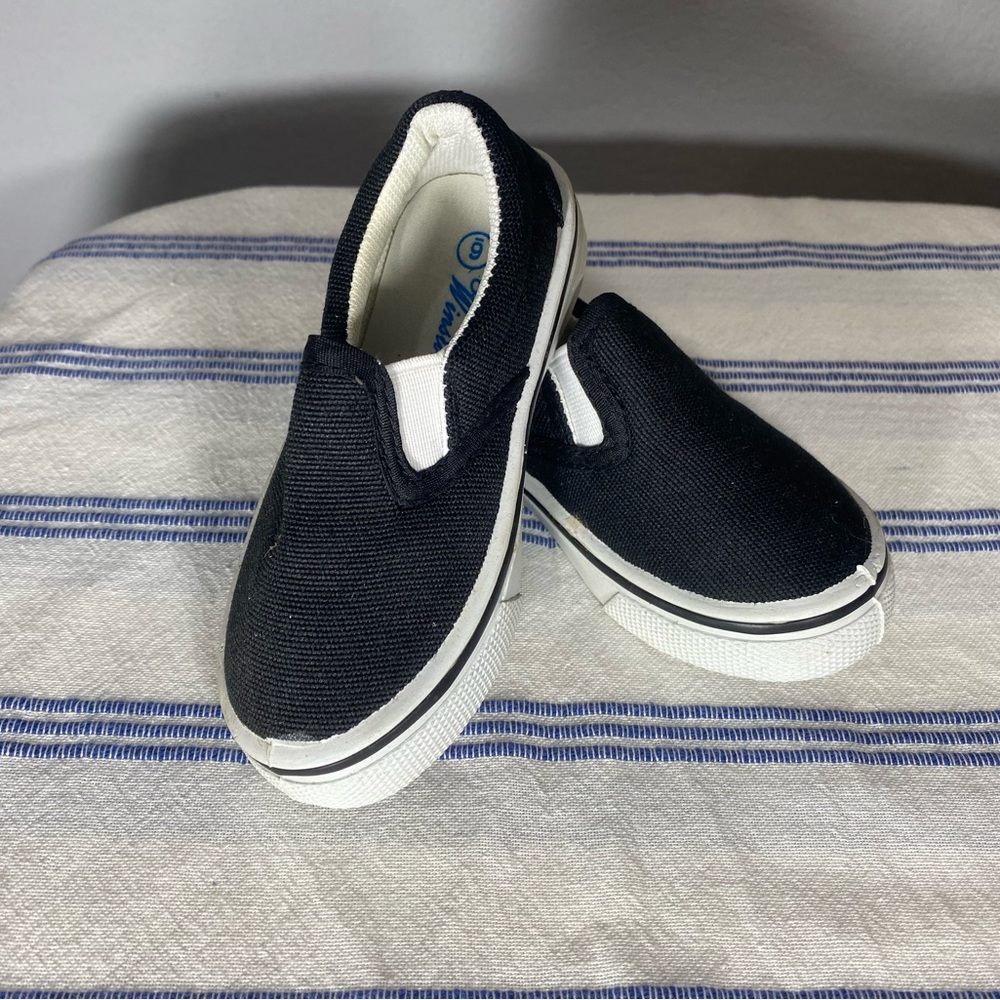 Classic Black Slip-On Kids Shoes
